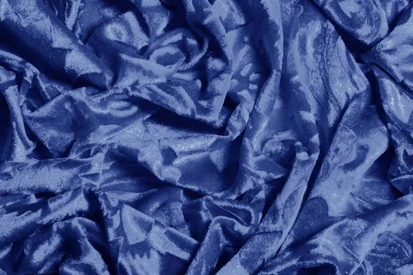 Textura fondo patrón terciopelo tela de color azul terciopelo es s — Foto de Stock