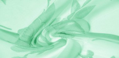 Doku arka plan, desen, duvar kağıdı. beyaz ipek kumaş, yeşil