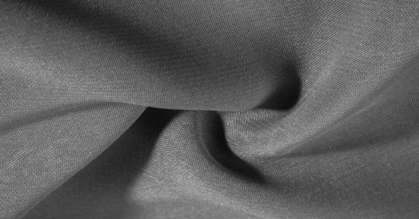 Textur, Hintergrund, Muster, grau-schwarzer Seidenstoff — Stockfoto