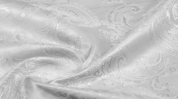 Textura fondo Tela de seda Color blanco negro Lujoso suave —  Fotos de Stock