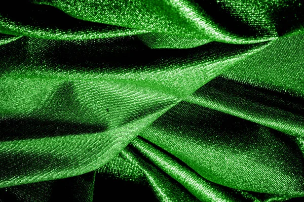 Tekstura, tło, wzór. Tkanina jest ciemny zielony powlekane Wi — Zdjęcie stockowe