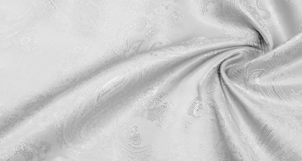 Pozadí textury hedvábná tkanina černá bílá barva luxusní měkká — Stock fotografie
