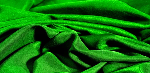 Tekstur, latar belakang, pola, warna hijau, kain. kain katun — Stok Foto