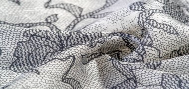 doku, arka plan, desen. Dantel patter ile ipek beyaz kumaş