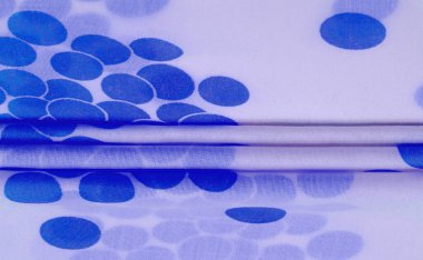 Doku arka plan, mavi polka nokta desenli ipek kumaş. Oluşturmak