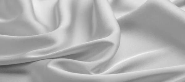 Textura de fundo, padrão. Tecido de seda branca. Tem um suave — Fotografia de Stock