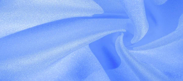 Textura, fundo, padrão, tecido azul de seda. Crepe de cetim em t — Fotografia de Stock