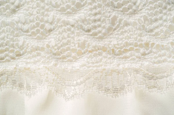 Texture, fond, motif. tissu de dentelle blanche. Ce merveilleux — Photo