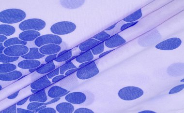 Doku arka plan, mavi polka nokta desenli ipek kumaş. Oluşturmak