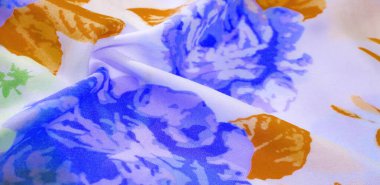 doku deseni pamuklu kumaş. Beyaz bir backgrou üzerinde çiçekler güller