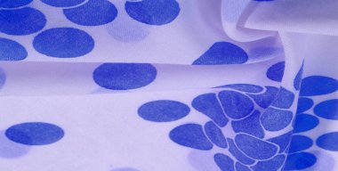 Doku arka plan, mavi polka nokta desenli ipek kumaş. Oluşturmak