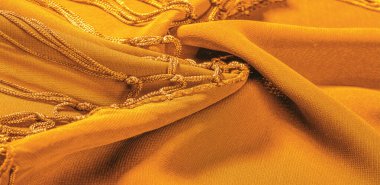 İpek kumaş Arka plan dokusu. Bu doğal sarı bir yara izi.