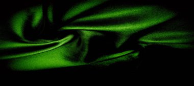 doku, arka plan, desen. yeşil ipek kumaş panoramik fotoğraf.