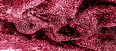 Doku, desen, beyaz bir arka plan üzerinde kırmızı dantel kumaş. Şarküteri