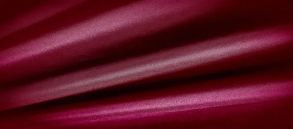 Texture, red silk fabric panoramic photo. Silk Duke mood satin - — Stock Photo, Image