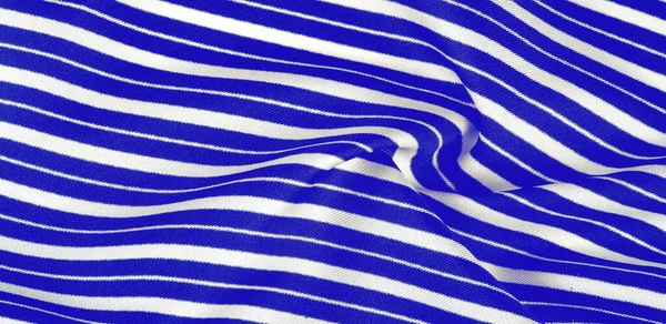 Шелковую полосатую ткань. голубые белые полоски. This beautiful, super s — стоковое фото