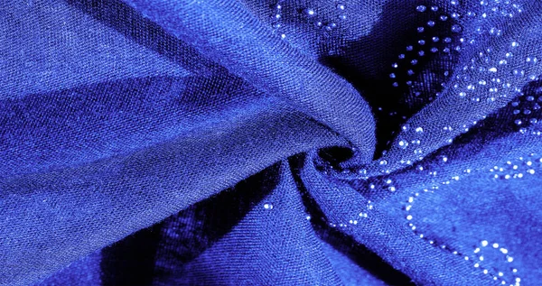 Extura, fondo, patrón, postal, seda azul con vidrio pegado —  Fotos de Stock