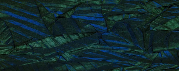 Textura fondo patrón papel pintado seda tela negro con azul — Foto de Stock