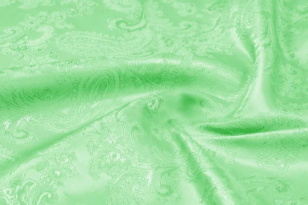 Latar belakang tekstur sutra hijau langsing dan cahaya, tambahkan ke y — Stok Foto