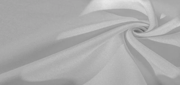 Texture, background, pattern, silk fabric of white color, solid — Stock Photo, Image