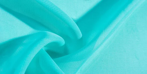 Textur bakgrund mönster blått sidentyg. Denna Silk organza — Stockfoto