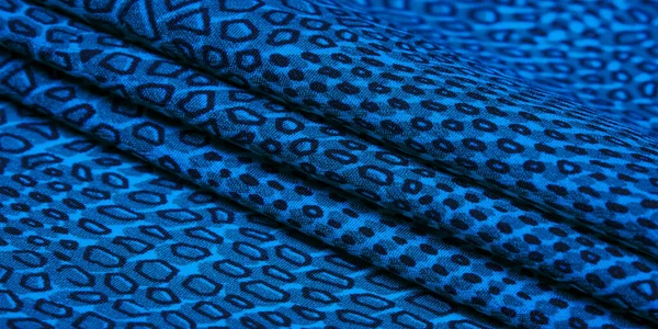 Tecido de seda azul, pele animal, todos os projetos são novos e projetados — Fotografia de Stock
