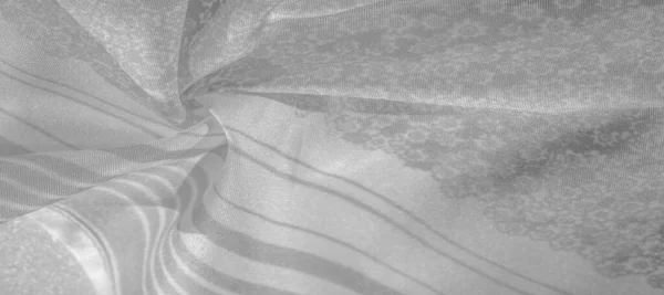 Візерунок текстури, чорно-сіра шовкова тканина на білому тлі, f — стокове фото