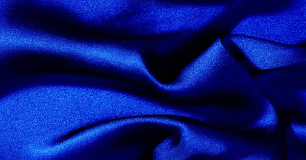 Fundo, padrão, textura, papel de parede, tecido de seda azul. Adicionar um — Fotografia de Stock