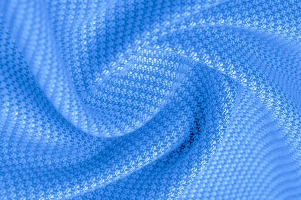 Textura de fondo, patrón Tela de lana caliente con azul cosido — Foto de Stock