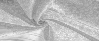 Doku deseni, beyaz arka plan üzerinde siyah gri ipek kumaş, f