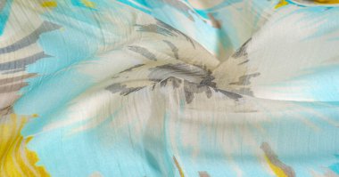 doku arka plan deseni. Renkli dantel ile ipek kumaş. Yello