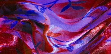 doku, arka plan. Metalik ipek kumaş. Ele eklemek için ideal