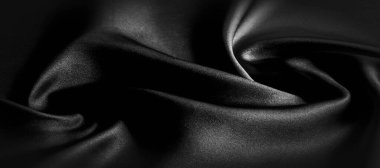 doku, arka plan, desen. Siyah ipek kumaş. Bu siyah ve
