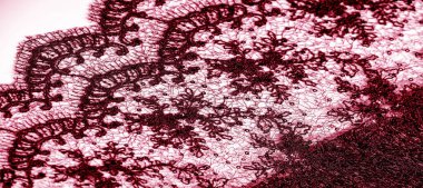 Doku, desen, beyaz bir arka plan üzerinde kırmızı dantel kumaş. Şarküteri