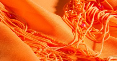 arka plan, desen, doku, Turuncu ipek kumaş parlak bir