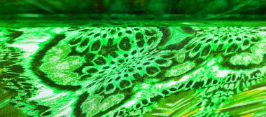 Arka plan dokusu, desen. Yeşilimsi zümrüt gölgesinden ipek.