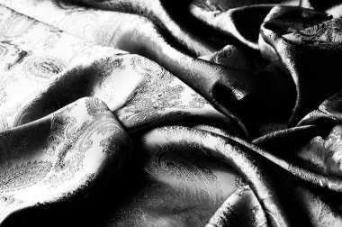 doku, arka plan, bir paisley patt ile siyah çelik gri kumaş