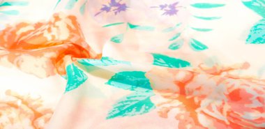 doku deseni pamuklu kumaş. Beyaz bir backgrou üzerinde çiçekler güller