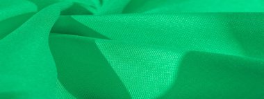 Doku, yeşil renk ipek kumaş, düz açık yeşil ipek sati