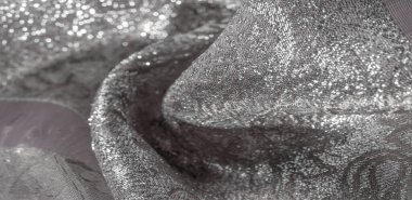 Doku arka planı, desen. beyaz brokar kumaş. Organze broca