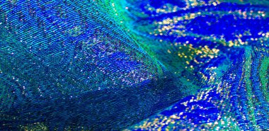 Doku arka planı, desen. mavi brokar kumaş. Organza brocad