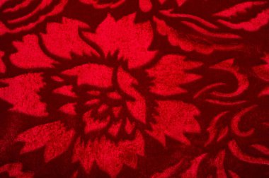 velor, kırmızı renk kumaş. Bu muhteşem streç kadife kumaş h