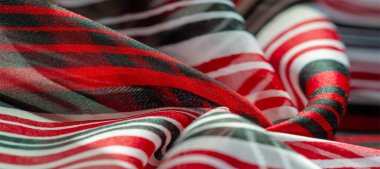 Arka plan dokusu. çok renkli çizgili ipek kumaş. Meksika co