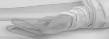 Doku, arka plan, metalik s ile beyaz ipek çizgili kumaş