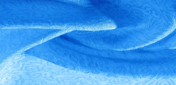 감촉 배경 무늬 패브릭 꽃 장식 블루. 이 콜 — 스톡 사진