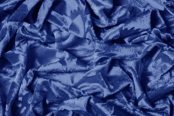 Textura fondo patrón terciopelo tela de color azul terciopelo es s — Foto de Stock