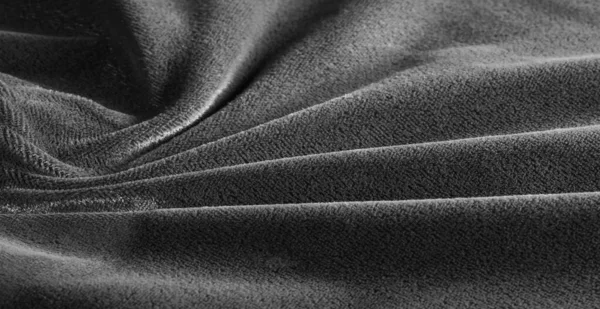 Afbeelding. Textuur, achtergrond. Fluweel grijze stof,. Panne NAP toevoegen — Stockfoto