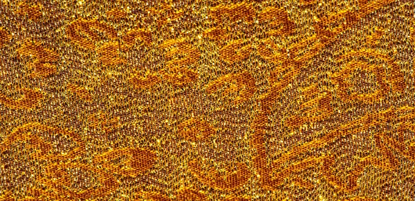 Sfondo texture, modello. tessuto; broccato in oro giallo. Organz — Foto Stock