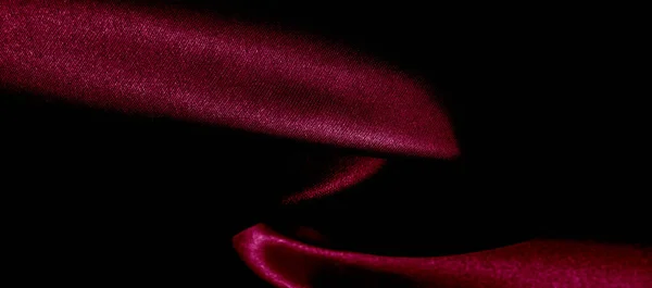Texture, red silk fabric panoramic photo. Silk Duke mood satin - — Stock Photo, Image