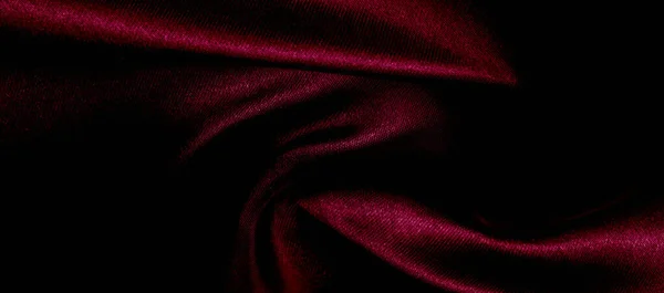 Texture, red silk fabric panoramic photo. Silk Duke mood satin - — Stock Photo, Image